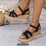 Жіночі, ошатні босоніжки на платформі 38 р. йдуть на 37 р устілка 24 см, фото 4
