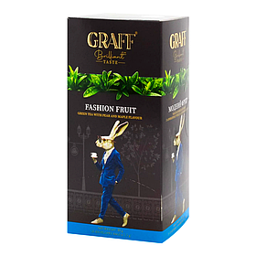 Зелений чай Graff "модний фрукт" в пакетиках 20шт 30г