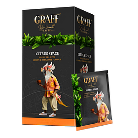 Зелений чай Graff Цитрусовий космос в пакетиках 20шт 30г