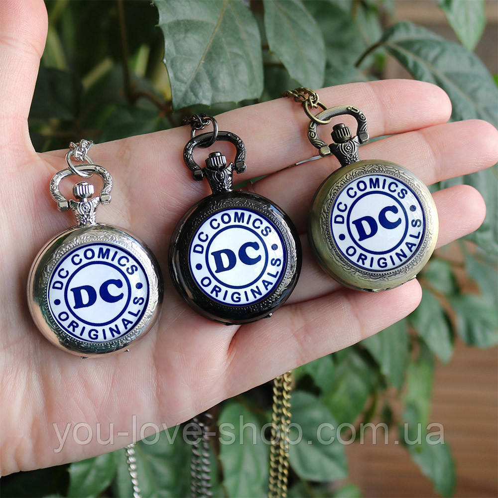 Кишеньковий годинник DC Comics на цепочці Бронза