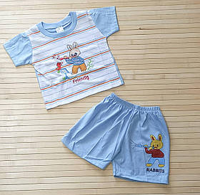Костюм (футболка та шорти) з принтом для дітей 6/18 міс.; Гурт. Таїланд