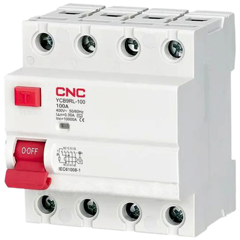 ПЗВ CNC YCB9RL-100 100А 3Р+N 6кА 30мА (Б00041356)