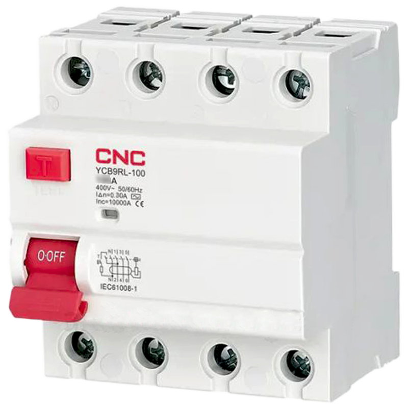 ПЗВ CNC YCB9RL-100 80А 3Р+N 6кА 30мА (Б00041355)