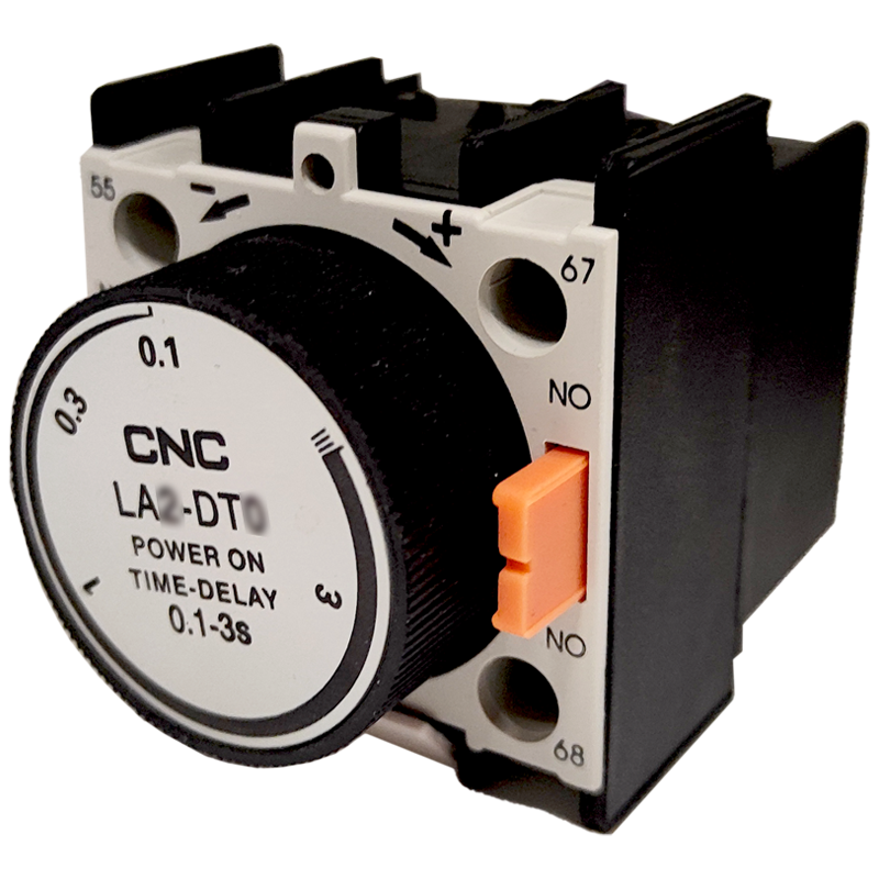 Блок контакт витримки часу CNC LA3-DR2 NO+NC 0,1 сек-30 сек затримка на влючення (Б00043168)