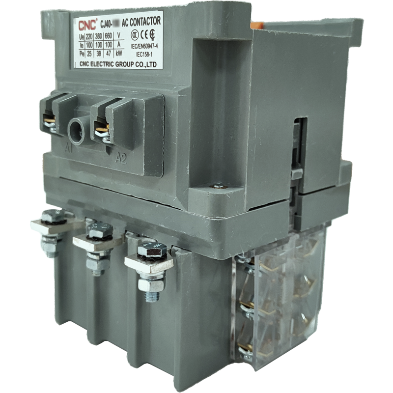 Електромагнітний контактор CNC CJ40-400А, 220В, 200 кВт (АС-3 380В), 4NO+2NC