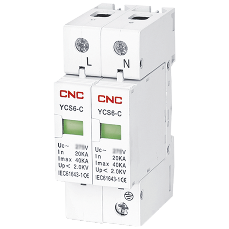 Обмежувач імпульсної перенапруги CNC YCS6-С 2Р 1P+N 385В (Б00032570)