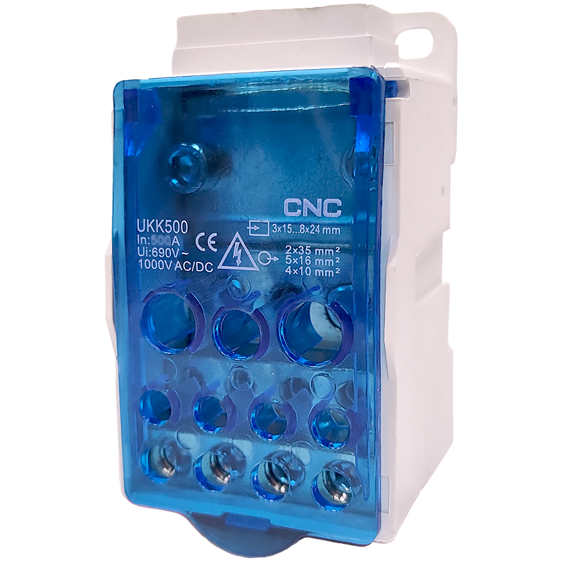 Розподільчий блок CNC FTUKK250 250А 49х95х49мм на DIN-рейку (Б00043069)