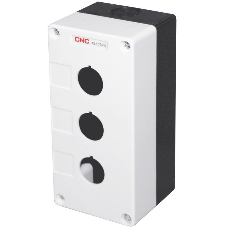Корпус кнопкового поста CNC LAY5-3 3 місця IP10 білий (Б00030662)