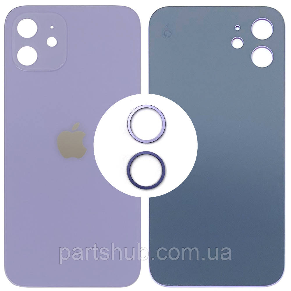 Задня кришка Apple iPhone 12 (фіолетова оригінал Китай з кільцями), фото 1