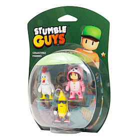 Набір колекц. фігурок STUMBLE GUYS - КУРЧА, БАНАН, МЯУМЕР (3 фігурки, 6 cm)