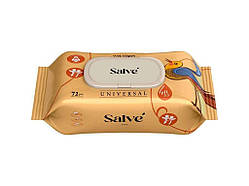Вологі серветки 72шт універсальні Salve (клапан) ТМ SALVE