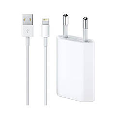 Зарядний пристрій для iPhone 5W USB-Lightning у коробці (біле)