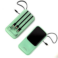 Power Bank Павербанк Wekome Gonen Series 4-in-1 WP-275 10000mah Зелений