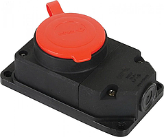 Колодка одинарна 3PT+ 25 А трифазна 380в P44, FAR каучук силова, електрична каучукова для подовжувача