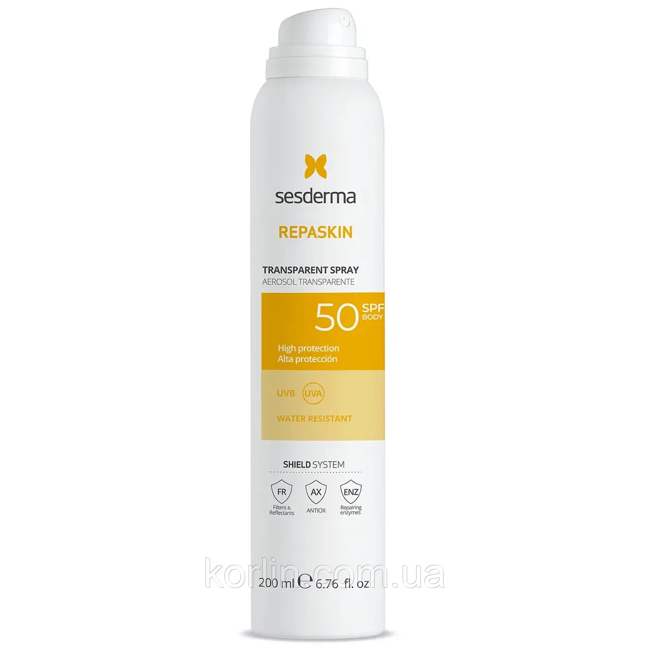 Sesderma Repaskin Transparent Spray SPF50+ Ліпосомальний Сонцезахисний Спрей Для Обличчя 200 мл, фото 1