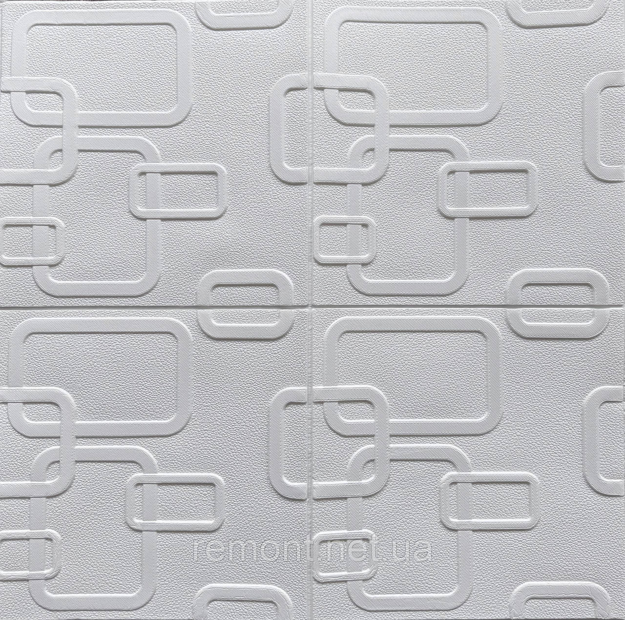 №116 Самоклеюча декоративна настінно-стельова 3D панель "Білий Модерн" 70*70 см Товщина 5 мм, фото 1