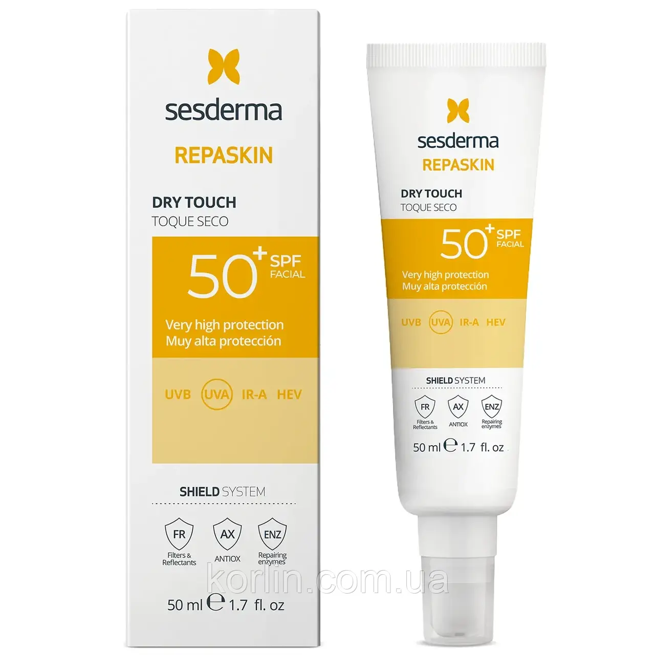 Sesderma Repaskin Dry Touch SPF50+ Сонцезахисний крем Для Обличчя 50 мл Доставка з ЄС, фото 1