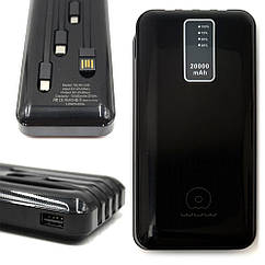 Power Bank Павербанк WUW U40 20000mAh+кабель 3 в 1