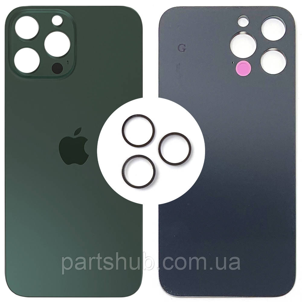 Задня кришка Apple iPhone 13 Pro Max (зелена оригінал Китай з кільцями), фото 1