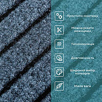 Самоклеюча плитка 60х60см 4.5мм під ковролін синьо-сірий кавролін, фото 4