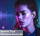 Бездротові навушники з LED-дисплеєм — сенсорне керування, TWS-навкладники-вкладки для ігор і спорту, фото 5