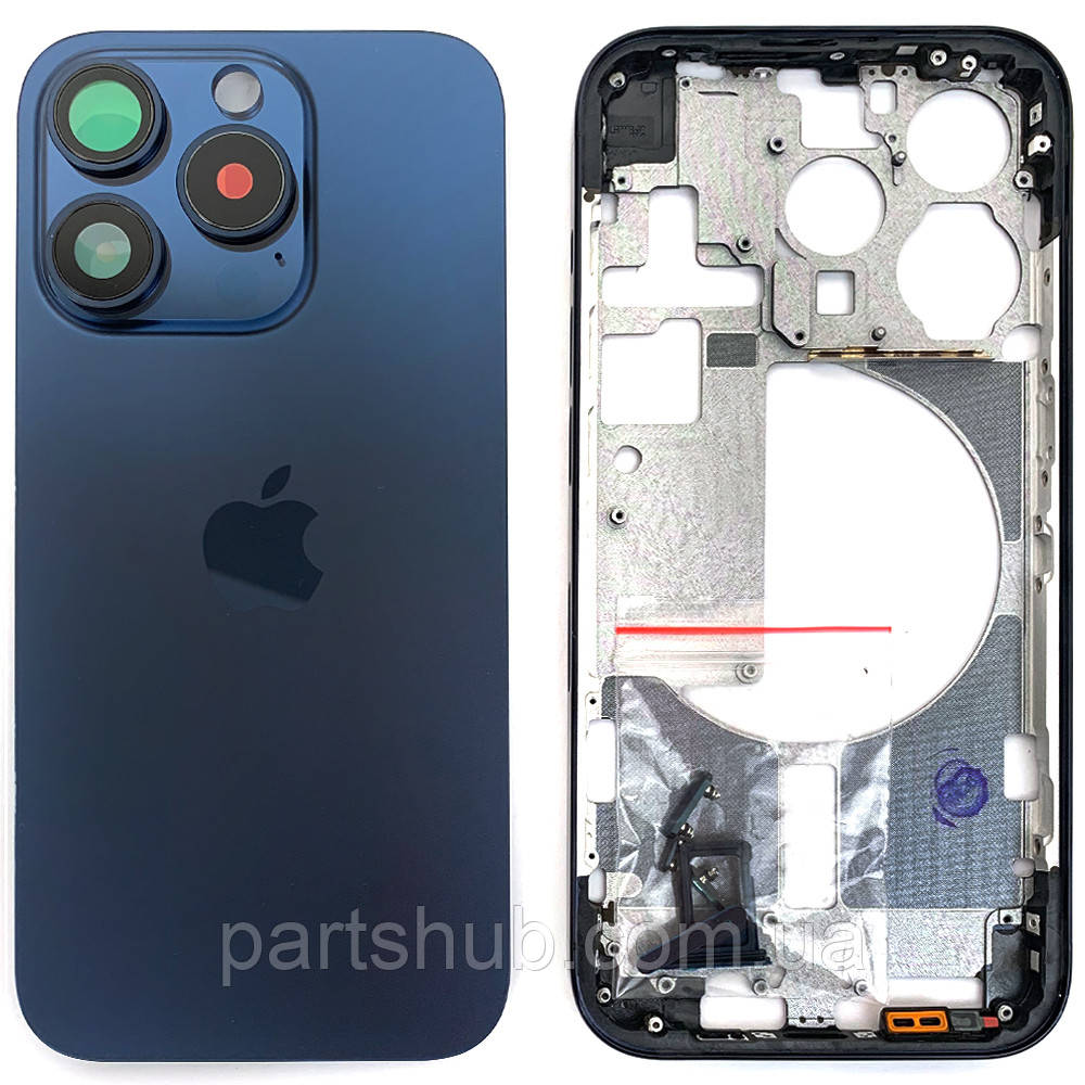 Корпус Apple iPhone 15 Pro у зборі (синій, Blue Titanium EU), фото 1