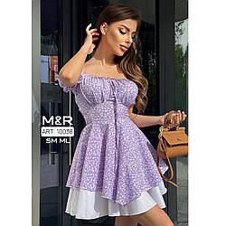 Жіноче літнє плаття в дрібні квіти Розміри: 42-44 і 44-46 (21307-5)