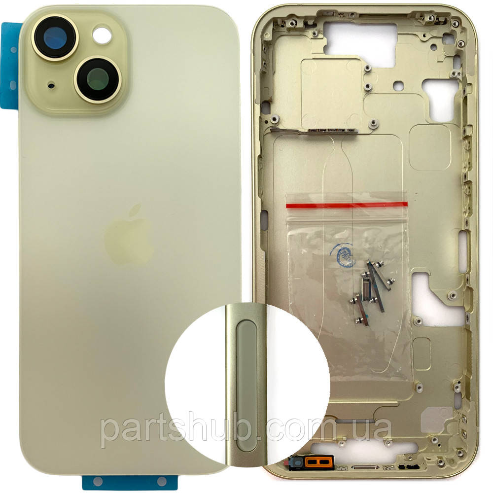 Корпус Apple iPhone 15 у зборі (жовтий US версія без SIM), фото 1