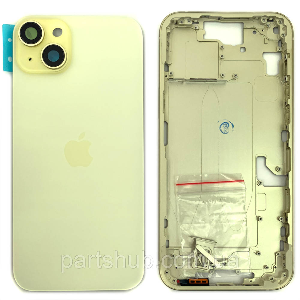 Корпус Apple iPhone 15 Plus у зборі (жовтий EU версія), фото 1