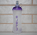 Силіконова пляшка для води WRELS 500 мл спортивна складана Violet, фото 2