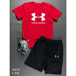 Чоловічий костюм з футболкою та чорними шортами Розміри: 46,48,50,52,54 (21309-1)