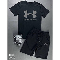 Чоловіча чорна футболка та чорні шорти Розміри: 46,48,50,52,54 (21309-3)