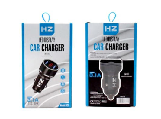 Автомобільний зарядний пристрій CAR USB HC7 (Вольтметр-3.1А) HZ Global Supplier Лучшая цена