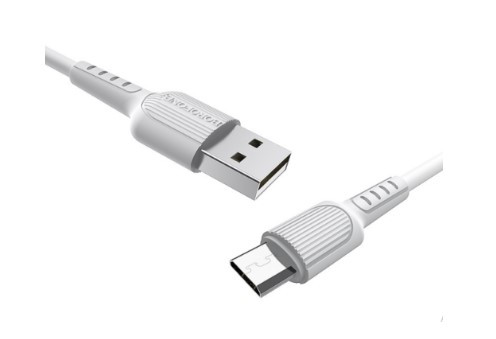 Кабель Borofone BX16 USB to MicroUSB 1m white Лучшая цена