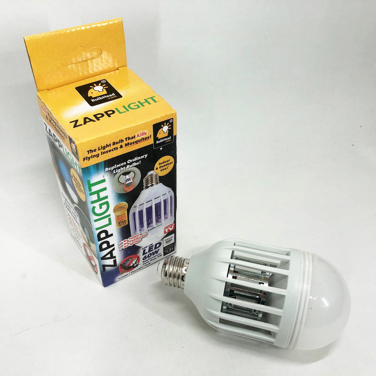 Світлодіодна лампа принада для комах Zapp Light, електрична пастка для комах, протимоскітна AuraHome
