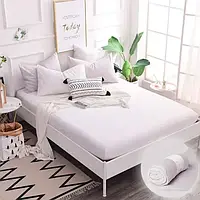 Простирадло на гумці Махрове простирадло на матрац 160х200 Білий