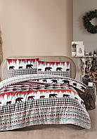 Постільна білизна Байка Фланель 100% Бавовна постіль євро розмір 200х220 см Туреччина