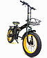 Електровелосипед складаний Fatbike Tesla 20" (1200W 48V 25Ah) з корзиною, фото 8