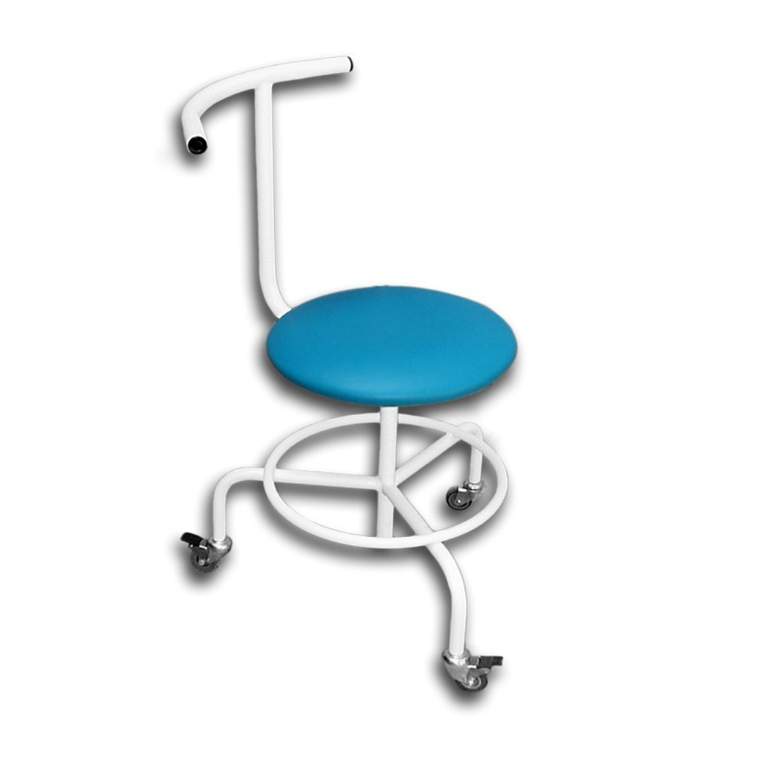 Стілець гвинтовий пересувний зі спинкою і підставкою для ніг СВПС Медапаратура, фото 1