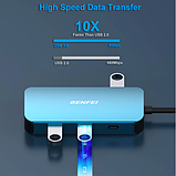 USB-хаб, Док-станция, Переходник BENFEI USB-C MST HUB 8in1 with USB-C to 2*HDMI/1*VGA, to 3*USB 3.0/100W Power Delivery/3.5mm Aux, фото 3