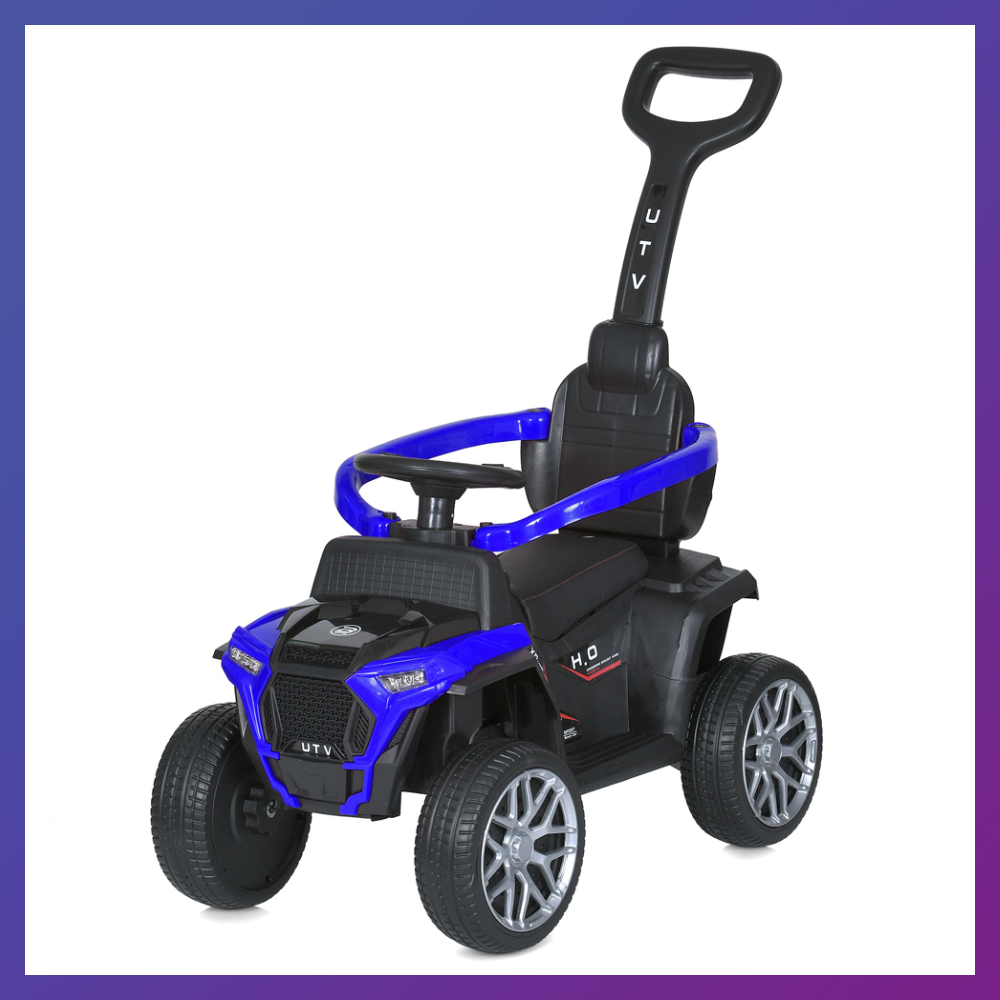 Дитячий квадроцикл з батьківською ручкою та мотором Bambi Racer M 4803EL-4 синій, фото 1