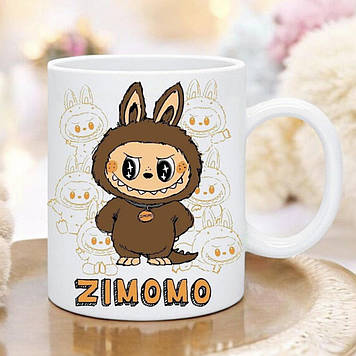 Чашка Лабубу ZIMOMO. Чашки Labubu. Кружка Лабубу.