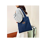 Сумка жіноча невелика тканинна синій, фото 2