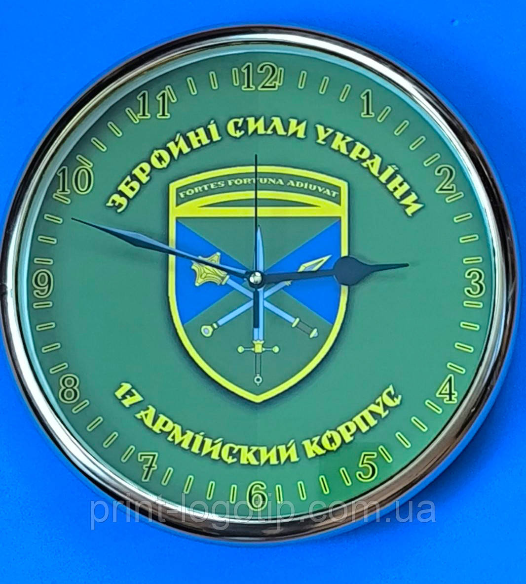 Настінний годинник із гербами інаписами, фото 1