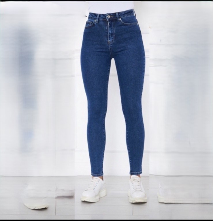 Джинси Zeo basic жіночі скіні щільні висока посадка 28 сині, фото 1