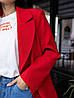 Жіночий жакет червоний класичний двобортний з підкладкою 40 розмір, фото 7