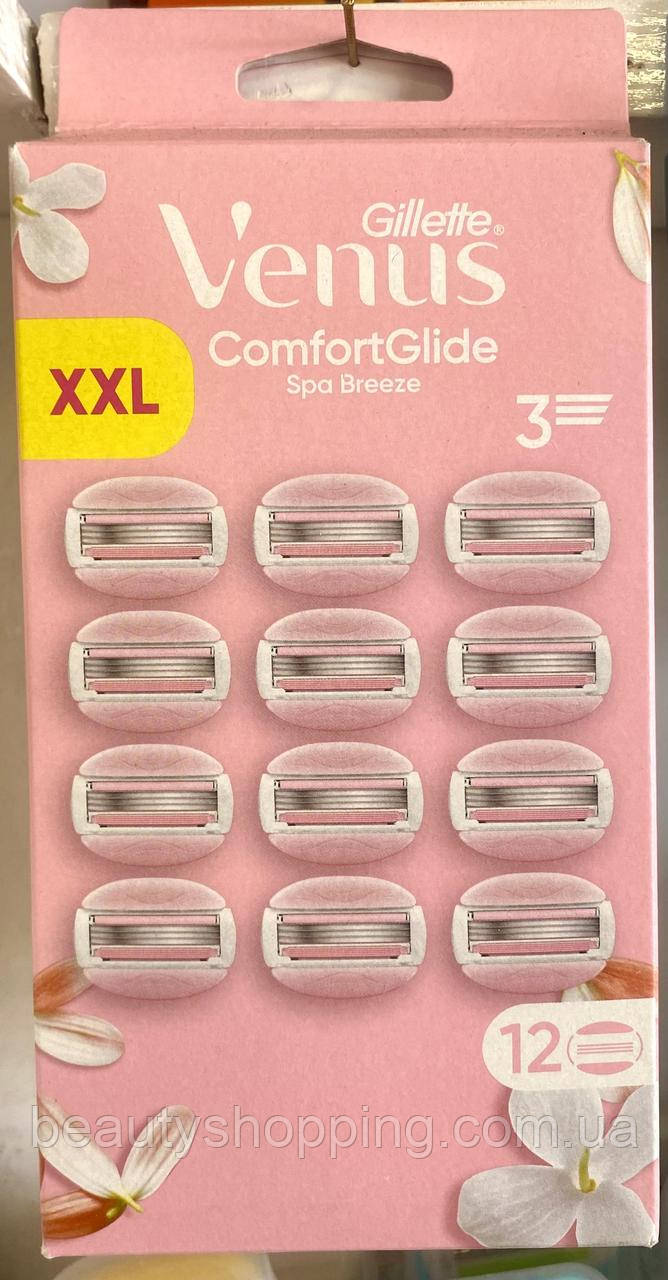 Змінні картриджі для гоління (леза) жіночі Venus Comfortglide Spa Breeze 12 шт
