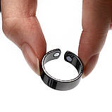 Стильне магнітне кільце чоловіче/ жіноче , розмір регулюється, колір графіт, фото 2