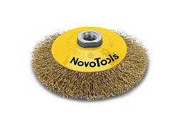 Щітка конусоподібна 100мм гофр. лат. дріт ТМ NovoTools