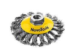 Щітка конусоподібна 115мм плетений дріт ТМ NovoTools